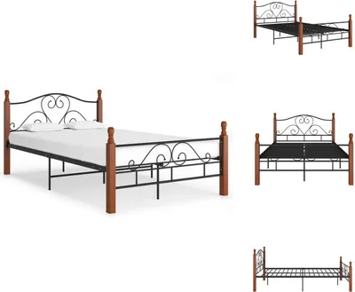 Immagine prodotto di vidaXL Struttura letto in metallo nero 120x200 cm - Letti e strutture letto