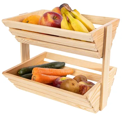 Productafbeelding van Creative Home Tweelaagse Fruitmand Dienblad, 36 x 28 x 30 cm
