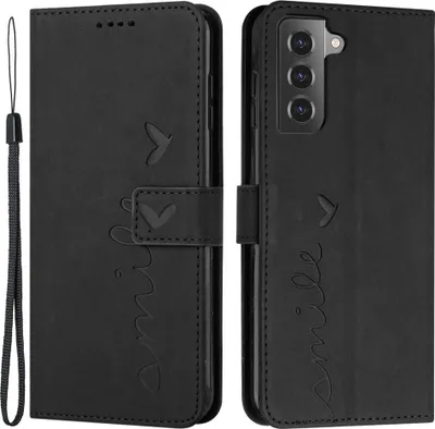 Produktbild von Samsung Galaxy S21 Hülle - Coverup Smile Klapphülle - Schwarz