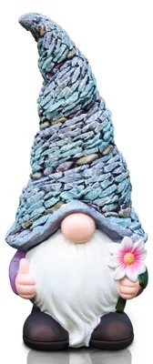 Immagine prodotto di Elzusha - Gnomo da giardino allegro, statuina per il giardino - Decorazione resistente agli agenti atmosferici, 31 cm