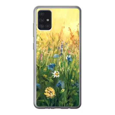 Produktbild von MuchoWow® Handyhülle Schutzhülle Hülle für Samsung Galaxy A52 5G Blumen - Aquarell - Sonne Silikon Softcase Handy Hülle - Umschlag