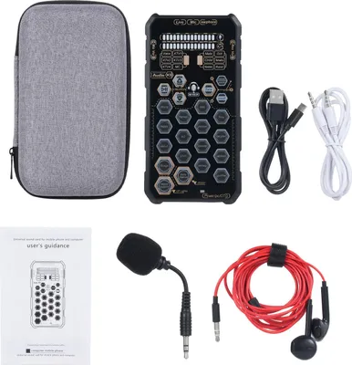 Immagine prodotto di Set scheda audio live portatile K9 con modifica vocale per podcasting, trasmissione radiofonica, registrazione vocale
