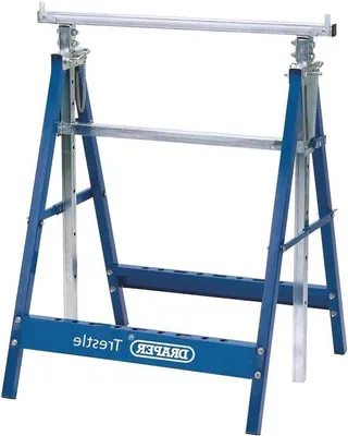 Produktbild von Famanu Teleskopisches Arbeitsgerüst Blau - Höhenverstellbar