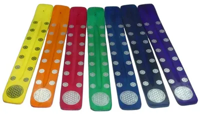 Produktbild von Räucherstäbchenhalter mit Chakrablumen in den Chakra-Farben