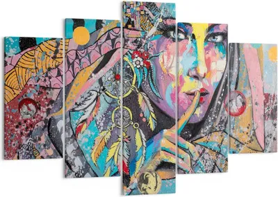 Produktbild von Bild auf Leinwand - Leinwandbild - frau folklore - 150x100cm - Wand Bild - Wanddeko - Wandbilder - Leinwanddruck - Bilder - Kunstdruck - Wanddekoration - Leinwand bilder - Wandkunst - EA150x100-3427