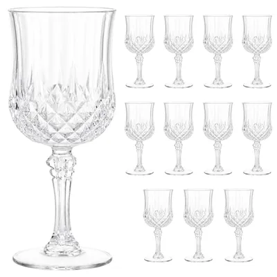 Image de Verres en plastique transparent avec relief, capacité de 220 ml, lot de 12, pour les fêtes