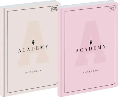Produktbild von Hardcover-Notizbuch A4 kariert 96 Blatt 90g/m² Akademie Pastellfarben
