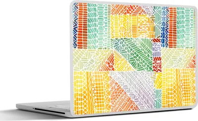 Produktbild von MuchoWow® Laptop Aufkleber Sticker Cover Muster - Mosaik - Abstrakt 25x18 cm - Laptop-Deko