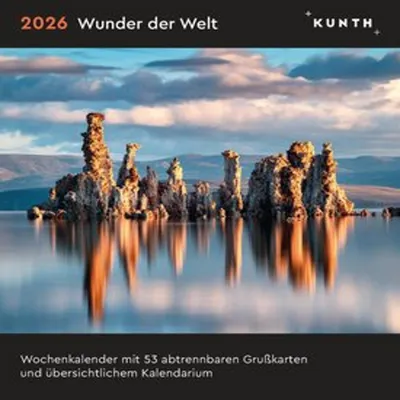 Zdjęcie produktu dla Cuda świata - kalendarz pocztówkowy KUNTH 2026