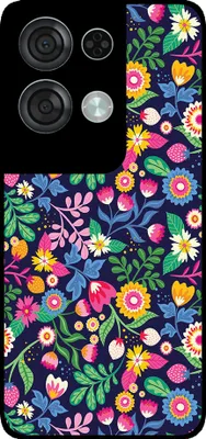 Zdjęcie produktu dla Etui na telefon Smartphonica odpowiednie dla Oppo Reno8 Pro z kwiatowym nadrukiem - tylna obudowa z TPU w kwiatowy wzór