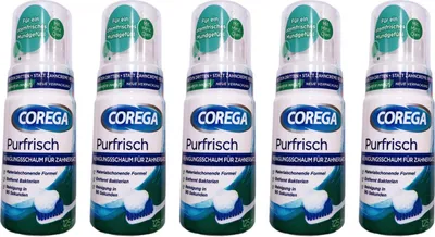 Produktbild von 5x Corega Purfrisch Reinigungsschaum 5x 125 ml