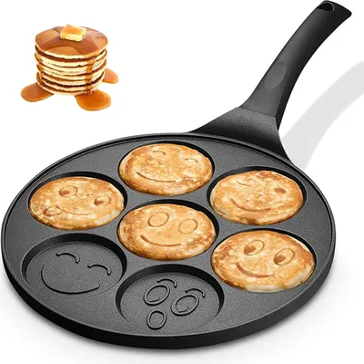 Produktbild von Pfannkuchenpfanne – Pfannkuchenpfanne – Omelettpfanne – Omelette-Maker – Eierpfanne – antihaftbeschichtet – 7 Fächer