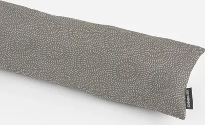Produktbild von SCHÖNER LEBEN. Zugluftstopper Whirl Pebble Mandalas Kreise grau weiß Auswahl 120cm Länge