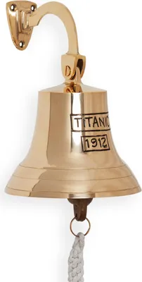 Image de Titanic Cloche murale Cloche de bateau Laiton Sonnette de porte avec corde 38 cm