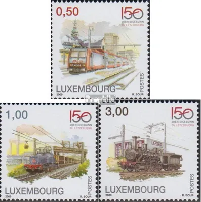 Produktbild von Briefmarken Luxemburg 2009 Mi 1838-1840 (kompl.Ausg.) postfrisch Eisenbahn in Luxemburg