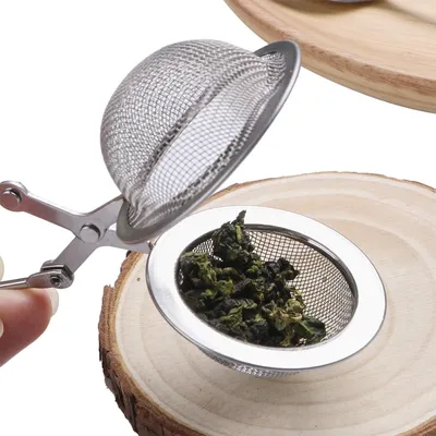 Produktbild von Teetangenset von 3, Teesieb aus Edelstahl, Tee-Ei für Tasse, Teesieb für Teeliebhaber, Teesieb von 4,5 cm, Silber