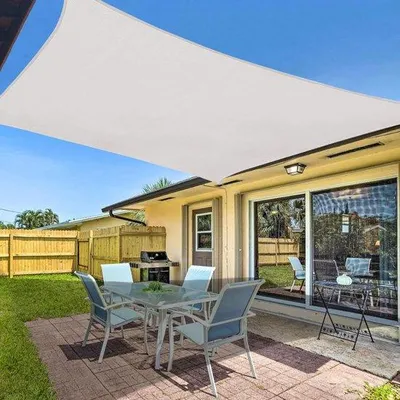 Immagine prodotto di Tenda da sole rettangolare 2,5 x 4 m, color crema, protezione UV al 95%, per il giardino, per esterni