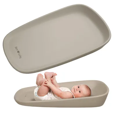 Produktbild von Born Lucky Baby-Wickelauflage 68 × 43 cm, schadstofffreie EVA-Polsterung, pflegeleichtes Polyester, neutraler - Biscotti
