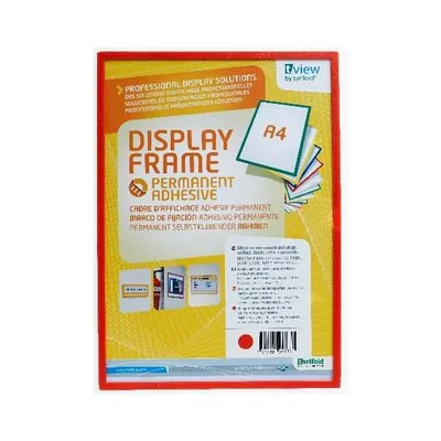 Image de Cadre d'information A4 autocollant plastique 1 pièce rouge