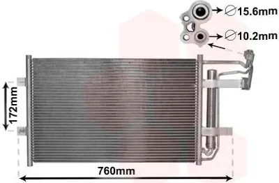 Produktbild von VAN WEZEL 27005252 Kondensator Klimaanlage Klimakondensator für MAZDA 5 (CW) +Trockner