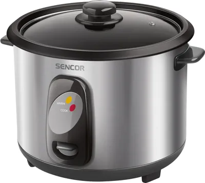 Obrázek produktu pro SENCOR SRM 1550SS Speciální hrnec na vaření rýže, vnější plášť z nerezu, objem 1,5 l (pro přípravu 1 300 g rýže), příkon 500 W