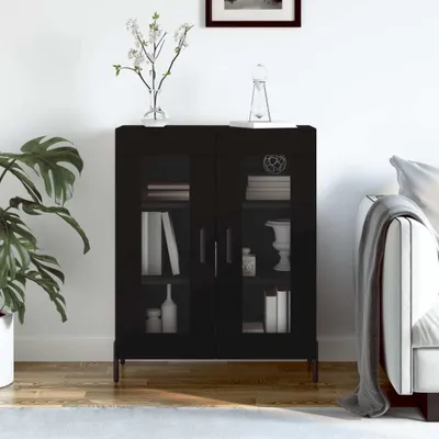 Zdjęcie produktu dla vidaXL Kredens czarny 69,5x34x90 cm Materiał drewnopochodny