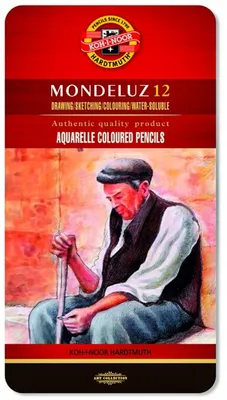 Produktbild von Koh-I-Noor Mondeluz Aquarellstifte 12 Farben Metalletui
