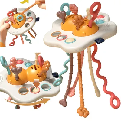 Produktbild von Woopie Baby Montessori Sinnesspielzeug Beißring Rassel Multifunktionales Ufo