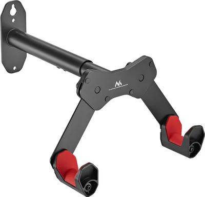 Obrázok produktu pre Maclean MC-457 Nástenný držiak na bicykle s 2 háčikmi Horizontálny nástenný držiak na bicykle Max. zaťaženie 25 kg, nastaviteľný rozstup ramien 45°
