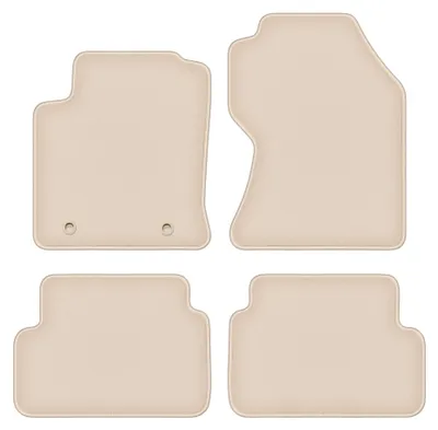 Obrázok produktu pre Velúrové autokoberce pre: Ford Focus MK1 FL 2001-2004 (hatchback/sedan/kombi) – sada 4 ks, béžové, na mieru – Wielganizator FORTUNA