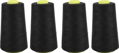 Immagine prodotto di 4PCS Filo di poliestere di alta qualità Accessori per macchine da cucire Ago 3000 metri per abbigliamento (nero)