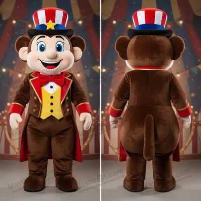 Produktbild von Samtbraunes MASTICOT Zirkusdirektor-Maskottchen