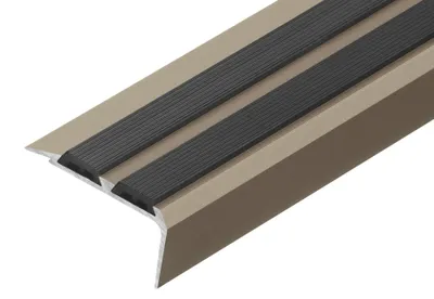 Zdjęcie produktu dla Profil schodowy aluminiowy szeroki 35x19,5mm nakładką wąską Cezar Szampan Mat 1m