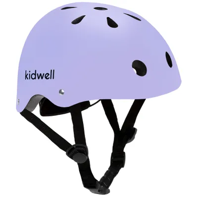 Zdjęcie produktu dla Kask dziecięcy Kidwell ORIX II, rozmiar S (48-52 cm), przeznaczony do jazdy na rowerze, rolkach i hulajnodze – fioletowy
