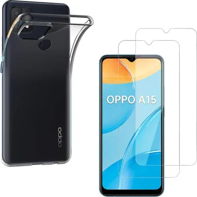Immagine prodotto di Custodia per Oppo A15 con 2 protezioni in vetro temperato Phonillico®
