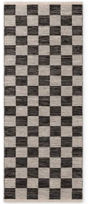 Produktbild von Hanse Home Jute Teppich Playa, Handgewebt, Naturfaser, Kariert, Weiß Schwarz
