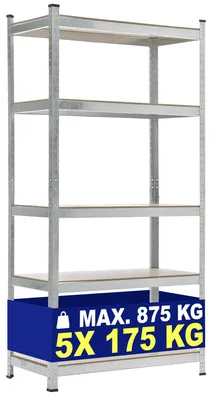 Produktbild von CLP Lagerregal 90x40x180 cm silber 90x40x180 cm
