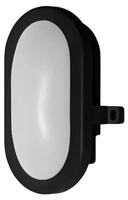 LED-Außenwandlampe oval 6 W 4000 K schwarz