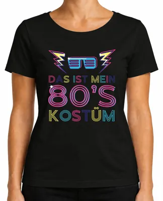 Imagen del producto de Camiseta para mujer con diseño de los años 80, estilo retro, ideal para fiestas de neón o carnaval. Color: . Talla: XL