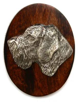Image de Chien d'arrêt allemand à poil dur - Broche d'exposition, clip avec numéro de départ, badge pour chien de Art-Dog