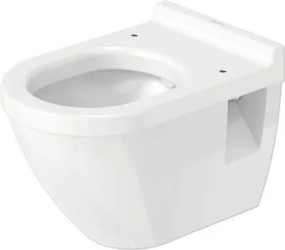 Produktbild von DURAVIT Wand-WC Starck 3 Tiefspüler offener Spülrand weiß glänzend mit WonderGliss Beschichtung ohne WC-Sitz 25270900001