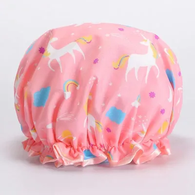 Produktbild von Jumada's - Badekappe/Duschhaube - Haarschutz - Wasserdicht - Einhörner - Rosa