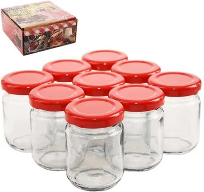 Produktbild von 9x Kleines Glasgefäß für Tomatenmark, Marmelade, Gewürze 60 ml
