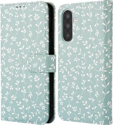 Produktbild von imoshion Design Klapphülle Samsung Galaxy A56 - Smoke Green Flowers