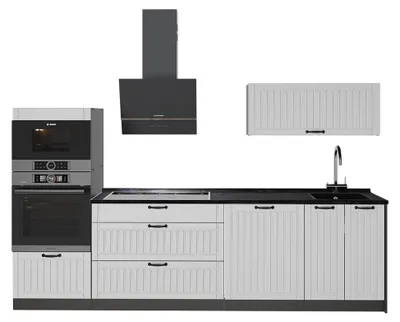 Obrázek produktu pro Kuchyňský kout Vicco Fame-Line Bílý venkovský dům/Antracit 280 cm, PD Antracit, Model 64675
