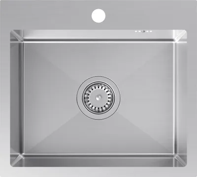 Produktbild von VBChome Edelstahlspüle 50 x 45 cm Gebürsteter Edelstahl Einbauspüle mit Hahnloch Edelstahl Küchenspüle Spüle Groß Becken Ablaufgarnitur Siphon Edelstahlspüle Gebürsteter Edelstahl