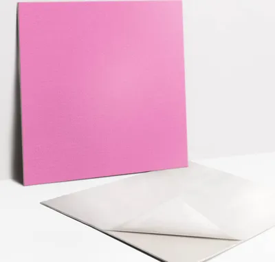 Produktbild von Farbe Rosa – Selbstklebende Wandfliesen – PVC Wandpaneele – Vinyl Wandverkleidung – Dekopaneele selbstklebend – Wanddeko selbstklebend – 9 Stück 30x30 cm