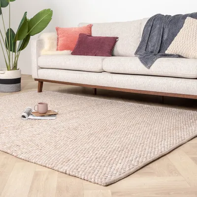 Produktbild von Volero - Wollteppich - Brilliant Beige Sand - 200x300 cm - Wohnzimmer, Esszimmer, Schlafzimmer - Boho, Ländlich, Modern