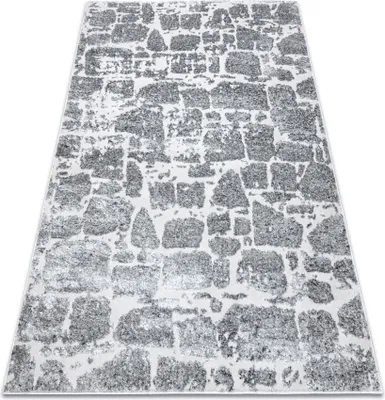 Produktbild von Modern MEFE Teppich  6184 Pflasterung Backstein - Strukturell zwei Ebenen aus Vlies dunkelgrau Grau 160x220 cm