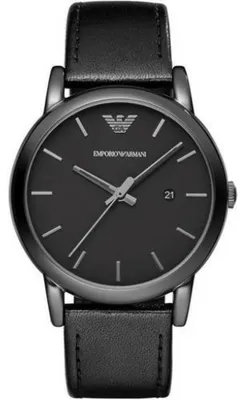 Produktbild von Emporio Armani AR1732 Uhr Herrenuhr Lederarmband Datum schwarz